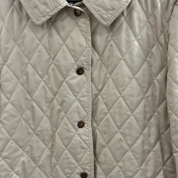 Burberry Barn Jacket/Coat Off White With Novacheck Lining/Cuffs Size S - Picture 4 of 16